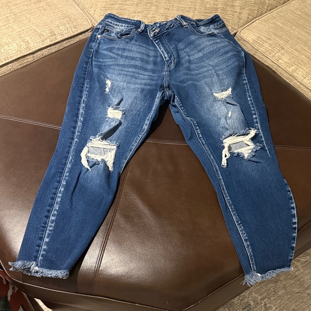 KanCan Dark Blue Distressed Jeans